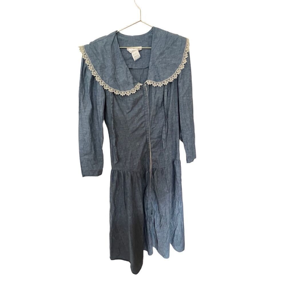 Vintage Gunne Sax denim prairiecore dress sz 9